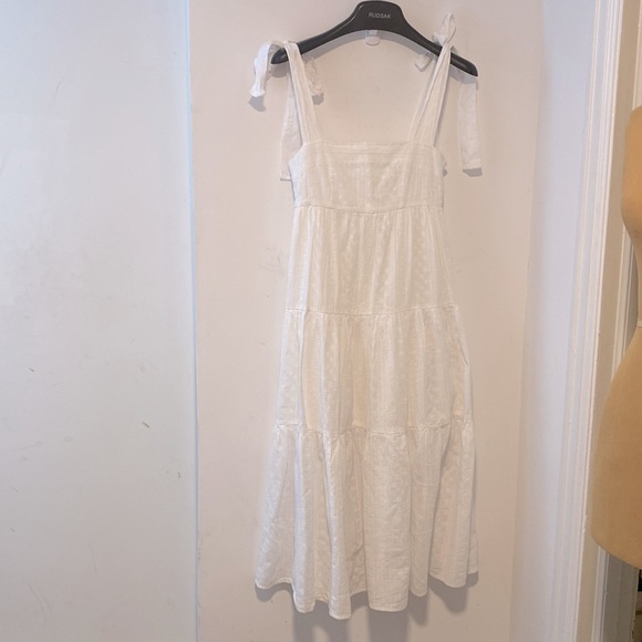 O.P.T White Eyelet Lace Tie Strap Dress XS - Picture 4 of 5